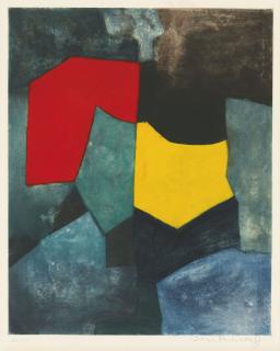 Serge Poliakoff - Composition rouge, verte, jaune et bleue