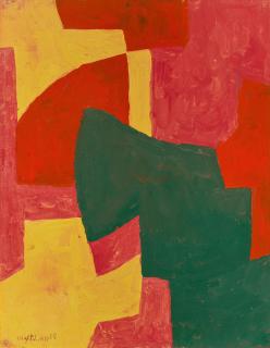 Serge Poliakoff - Composition vert rouge jaune.