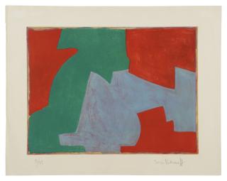 Serge Poliakoff - Composition Verte, Bleue Et Rouge (Rivière 48)