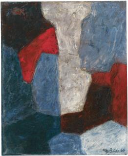 Serge Poliakoff - Dyptique Rouge Bleu Gris (Volet Droit)