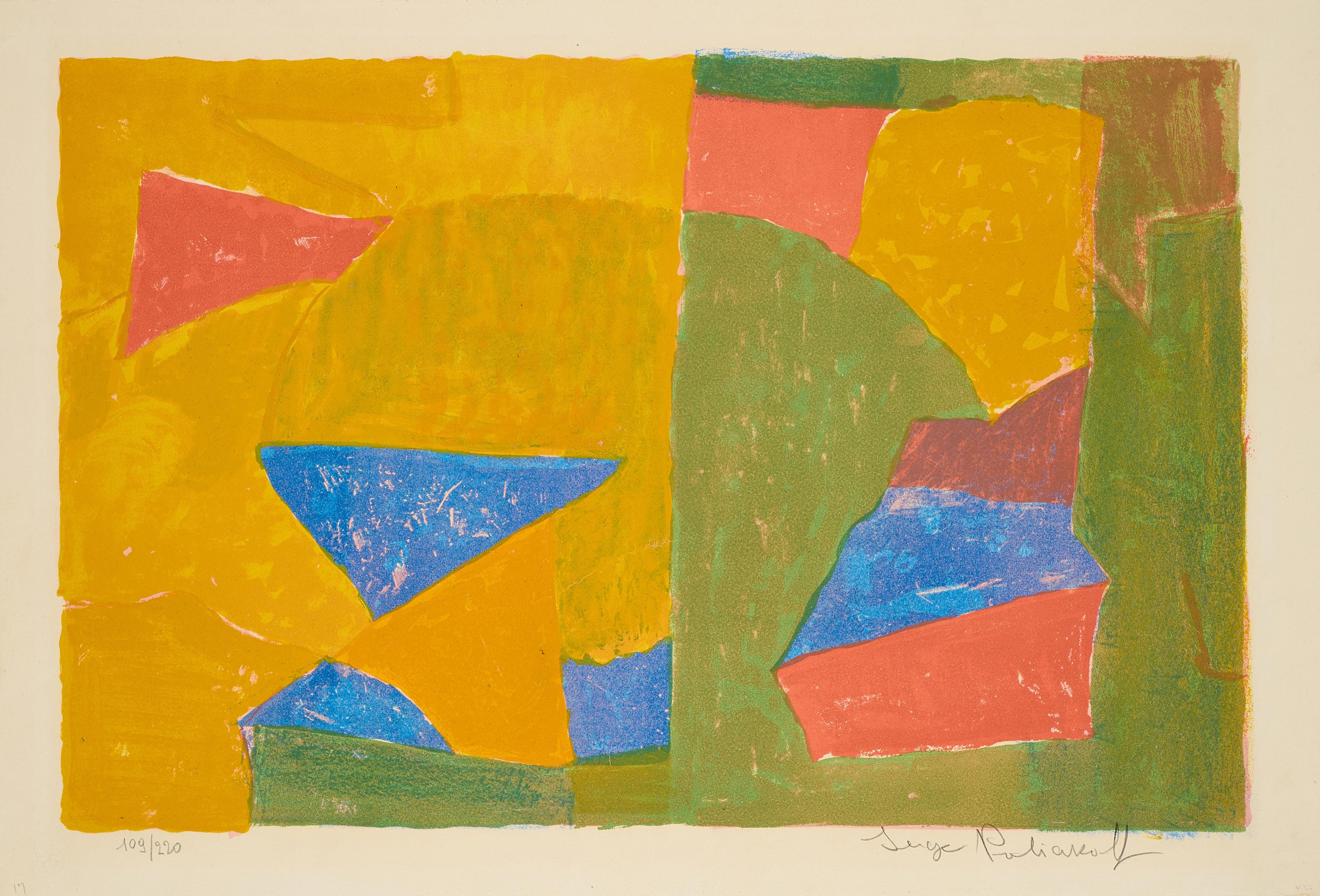 Serge Poliakoff - Komposition in Gelb, Grün, Blau und Rot.