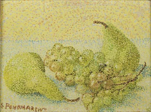 Serge Ponomarew - Nature morte aux poires et raisins