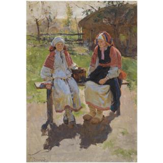 Sergei Arsenevich Vinogradov - Two Peasant Girls