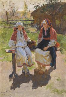 Sergei Arsenevich Vinogradov - Two Peasant Girls