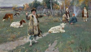 Sergei Arsenievich Vinogradov - Children Herding Calves