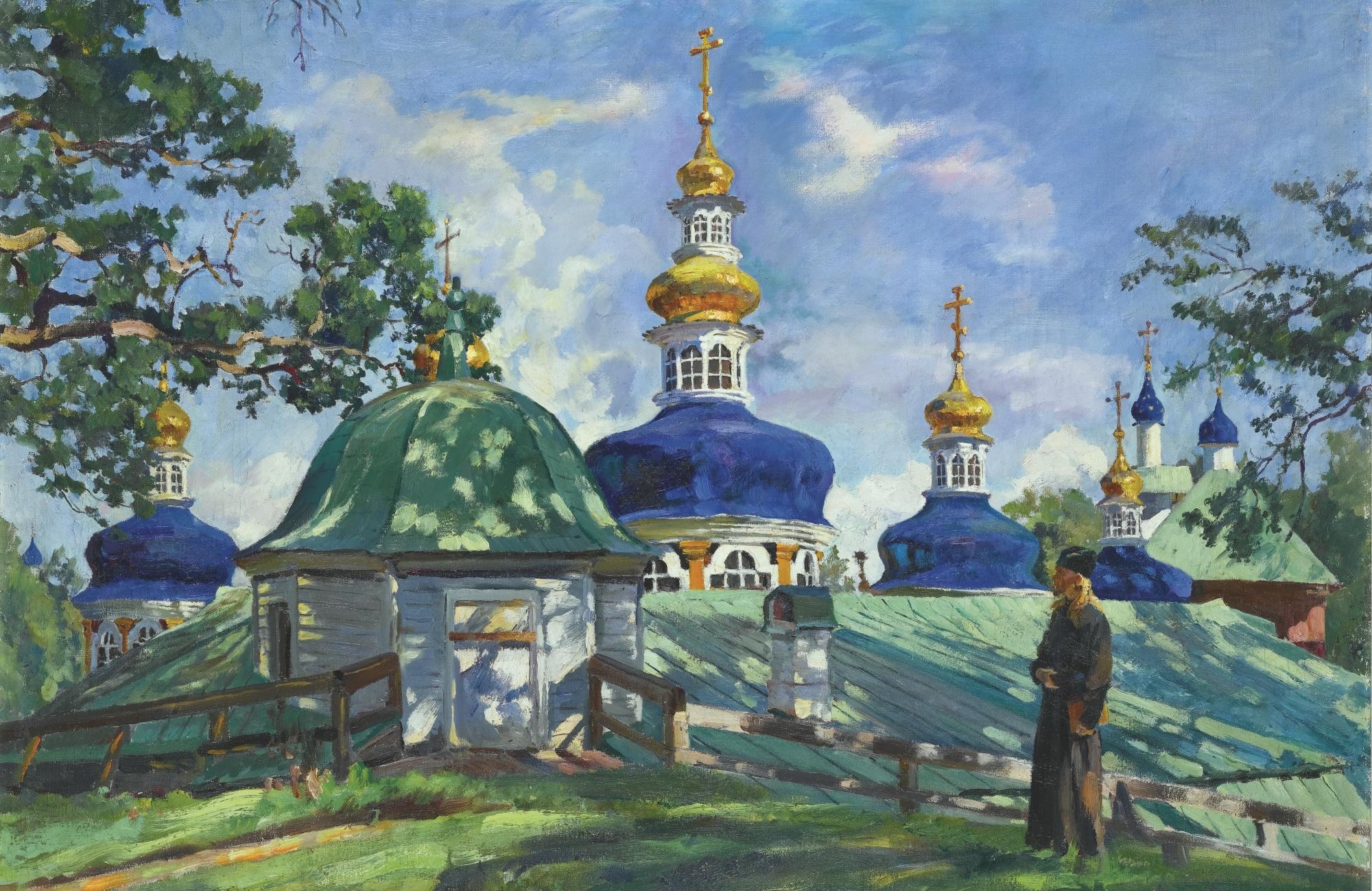 Sergei Arsenievich Vinogradov - Domes Of The Cathedral Of The Dormition, Holy Mountain