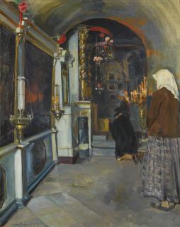Sergei Arsenievich Vinogradov - In Front Of The Miracle-Working Icon