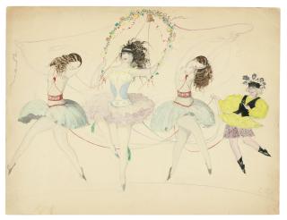 Sergei Chekhonin - Dancers; Mural design; and Decorative borders