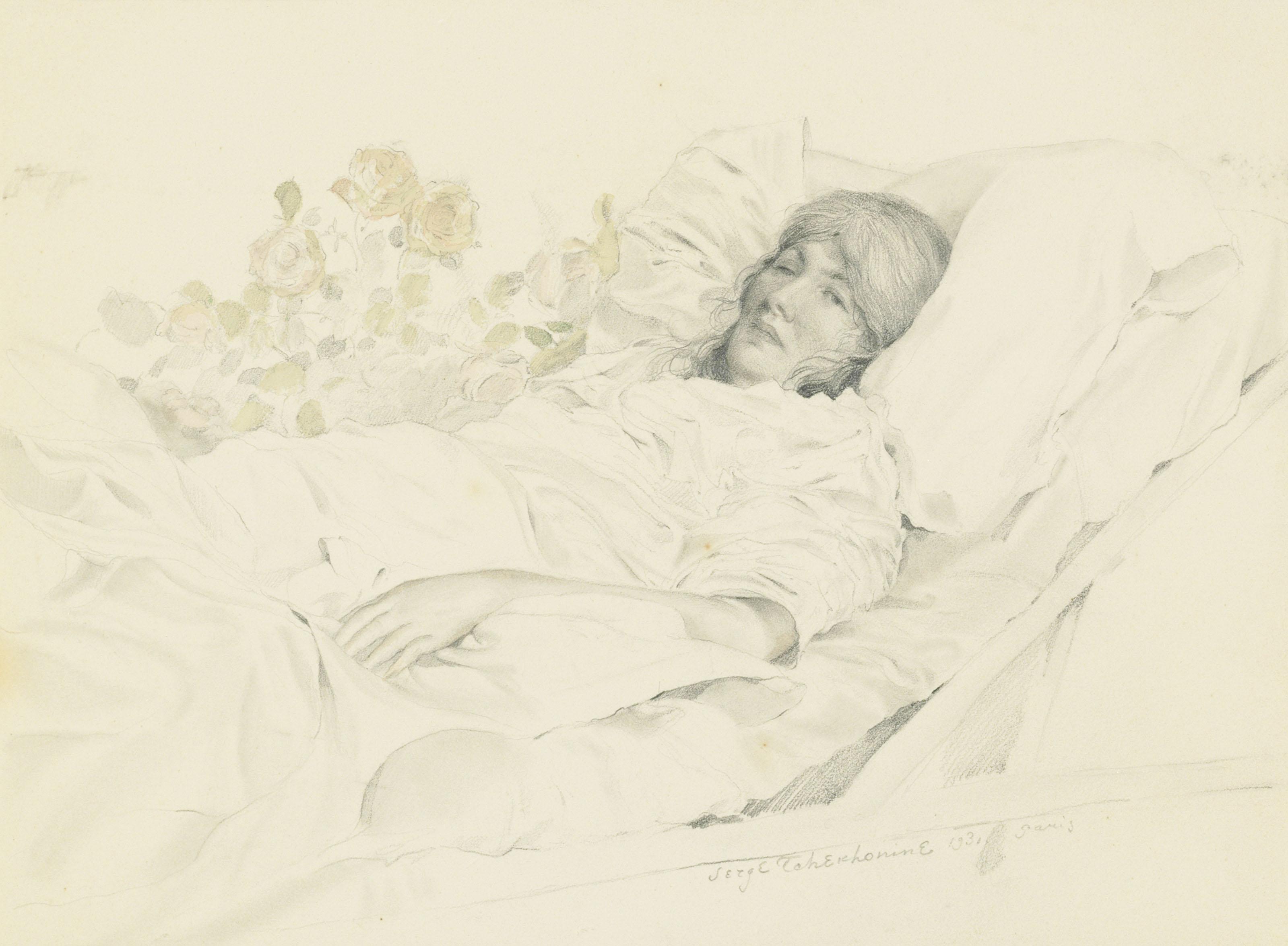 Sergei Chekhonin - Portrait of the artist’s wife, Lydia Vytchegjanine (1889-1960)