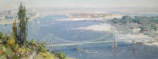 Sergei Fedorovich Shishko - Parkovy Bridge In Kiev