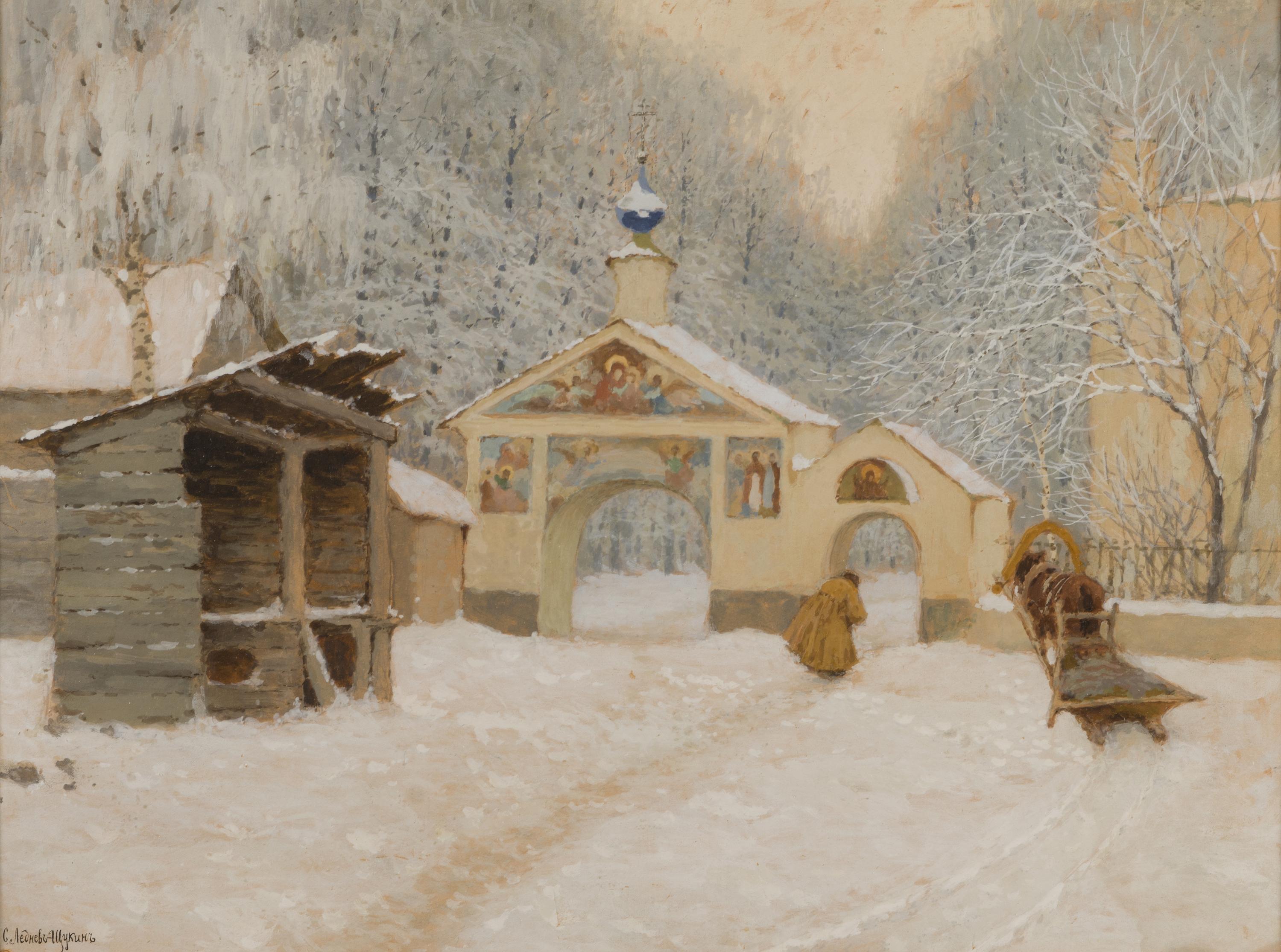 Sergei Lednev-Shukin - By The Monastery Gate.