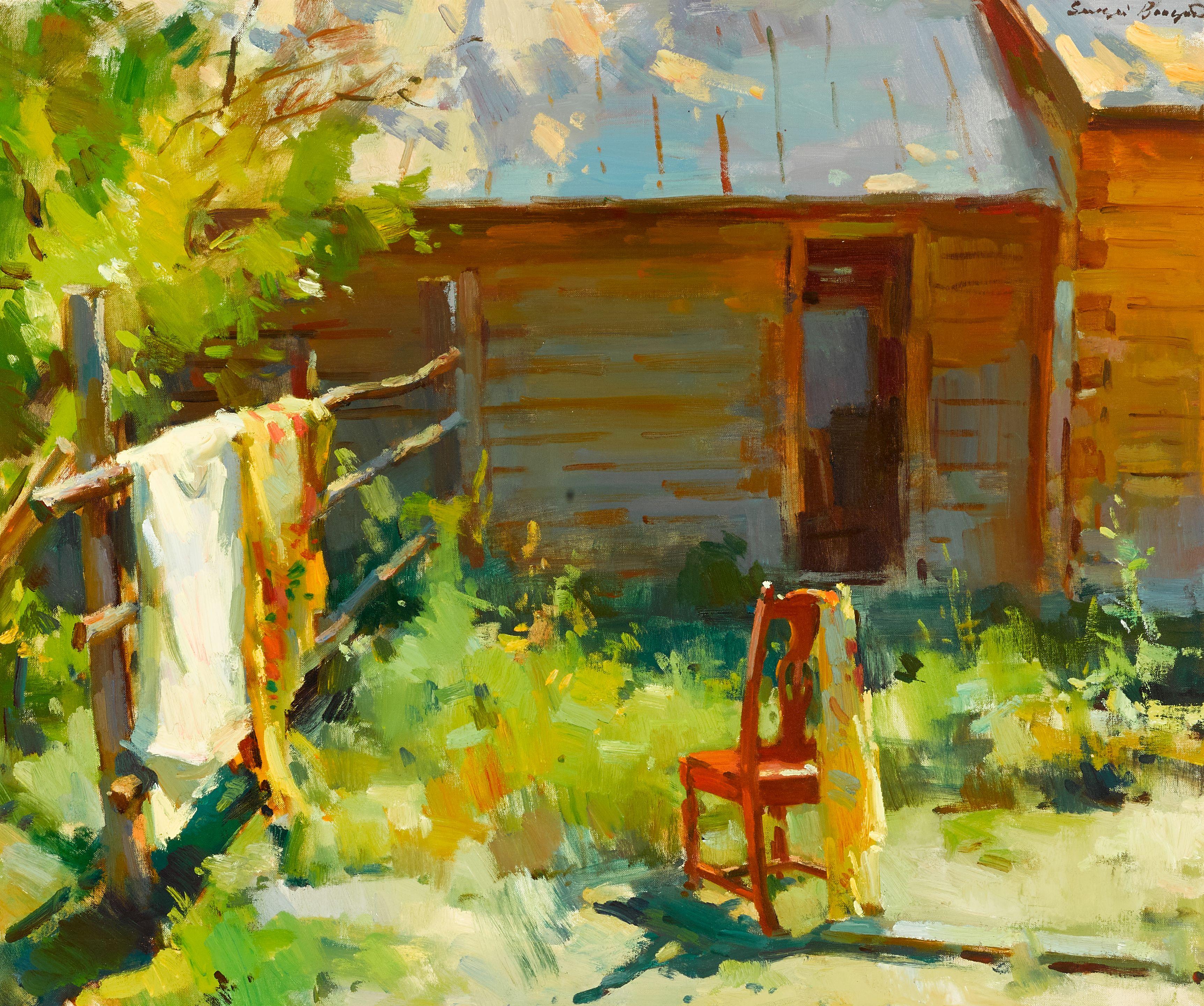 Sergei R. Bongart - Red Chair & Shawls