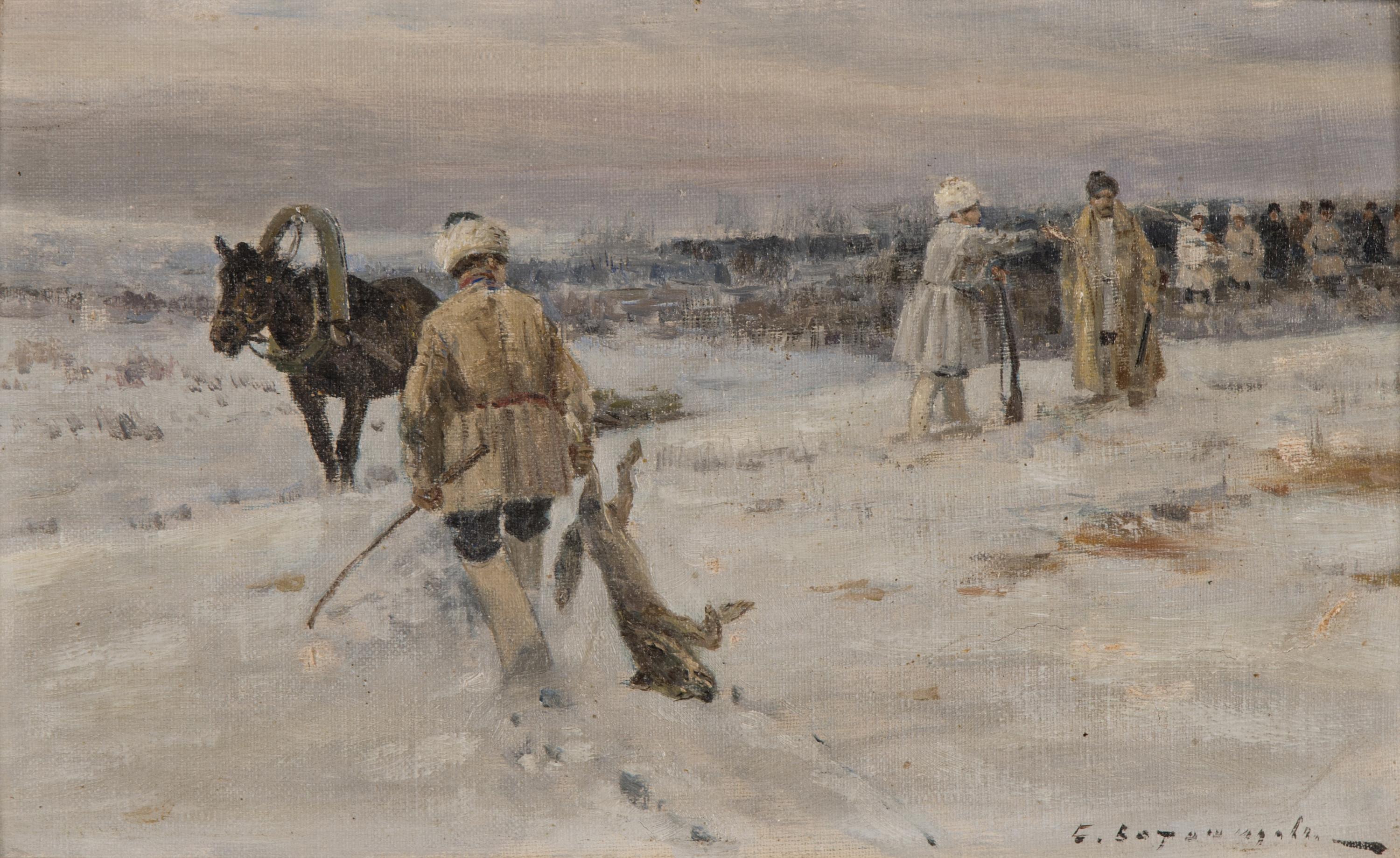Sergei Semenovich Voroshilov - Hunting Scene.