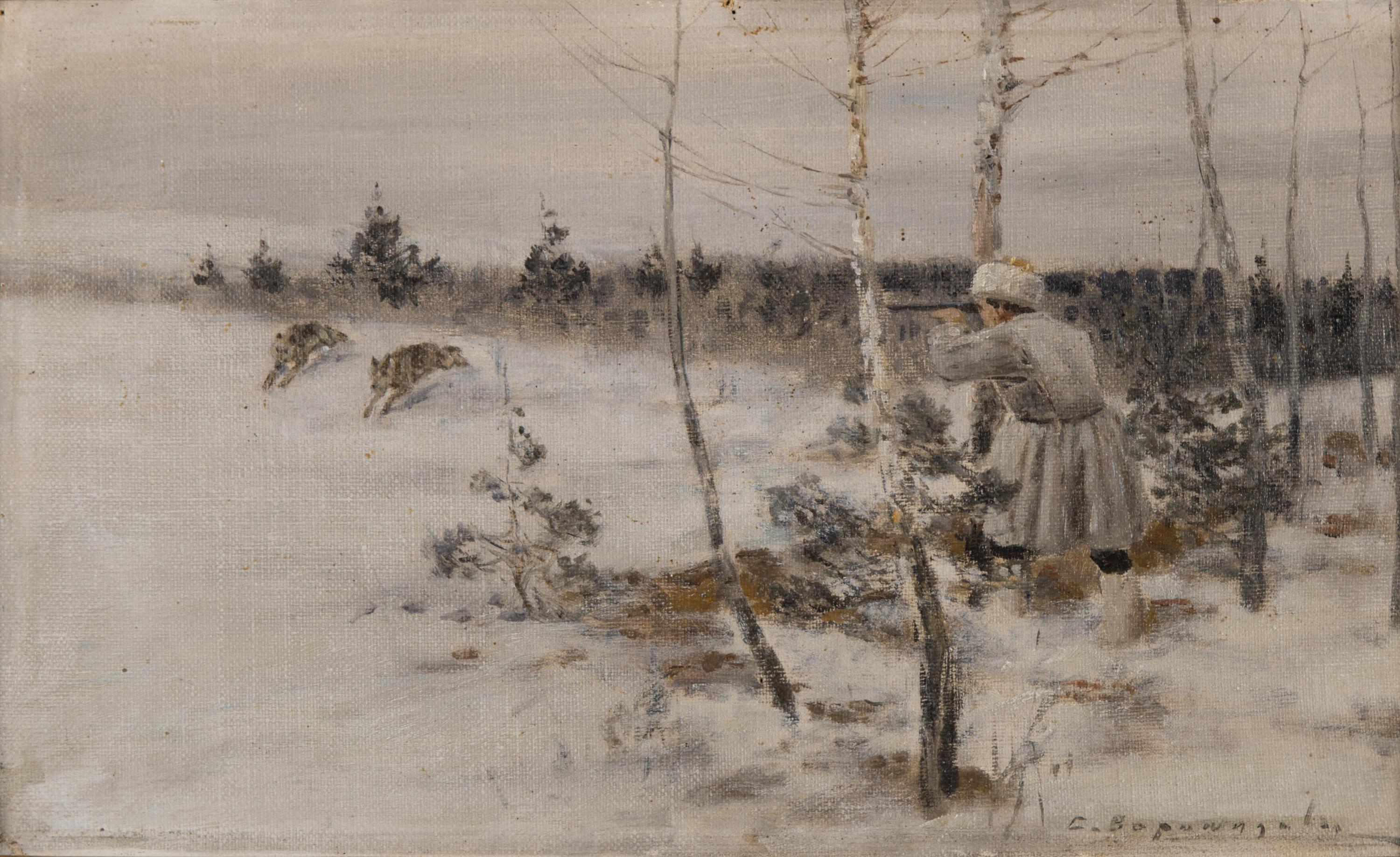 Sergei Semenovich Voroshilov - Hunting Scene.