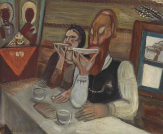 Sergei Sudeikin - Drinking tea