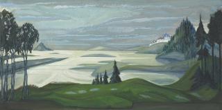 Sergei Sudeikin - Stage design for \'Sadko\': The river Volkhova in flood