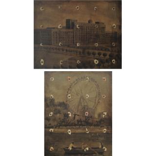 Sergei Volkov - Russian Two Works From The Series Grey Icons, 1995