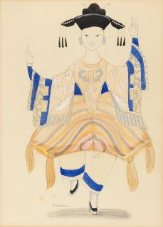 Sergei Yur\'Evich Sudeikin - Three costume designs for the ballet The Fairy Doll