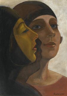 Sergei Yurievich Sudeikin - A Portrait Of Two Ladies