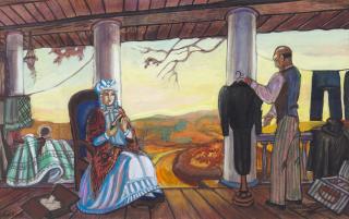 Sergei Yurievich Sudeikin - On the Veranda