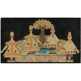 Sergei Yurievich Sudeikin - Set Design For A Production Of The Balieff Ballet Company