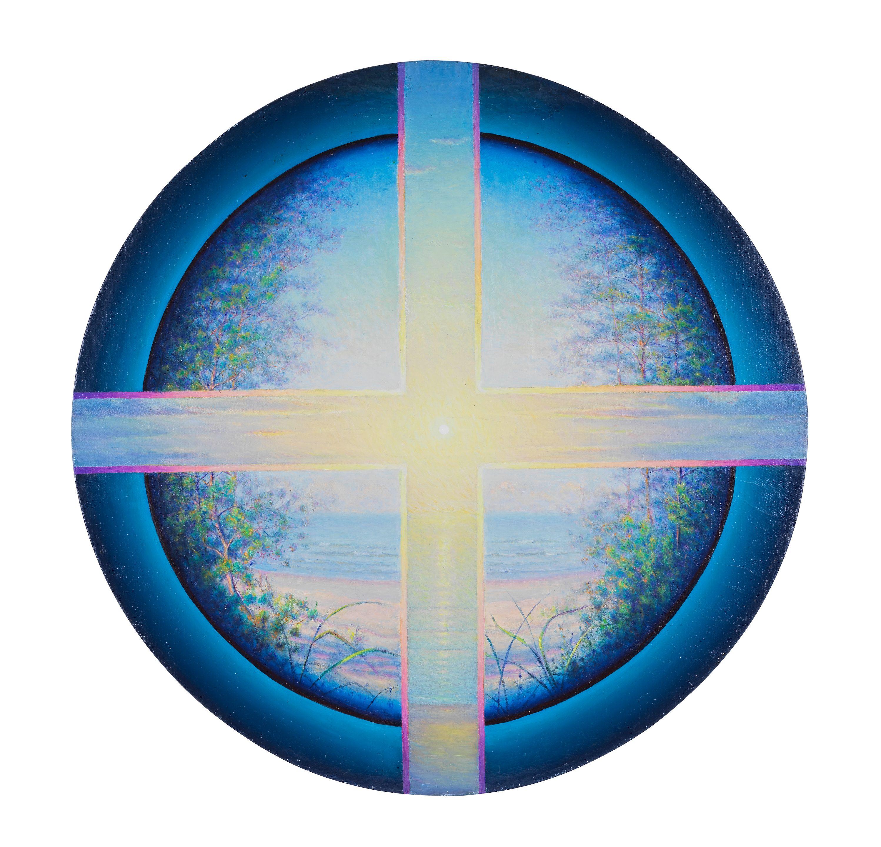 Sergey Shablavin - \'Le jour et la nuit\'/ \'День и вечер\' diameter: 84.3cm (33 3/16in). sans cadre