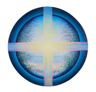 Sergey Shablavin - \'Le jour et la nuit\'/ \'День и вечер\' diameter: 84.3cm (33 3/16in). sans cadre