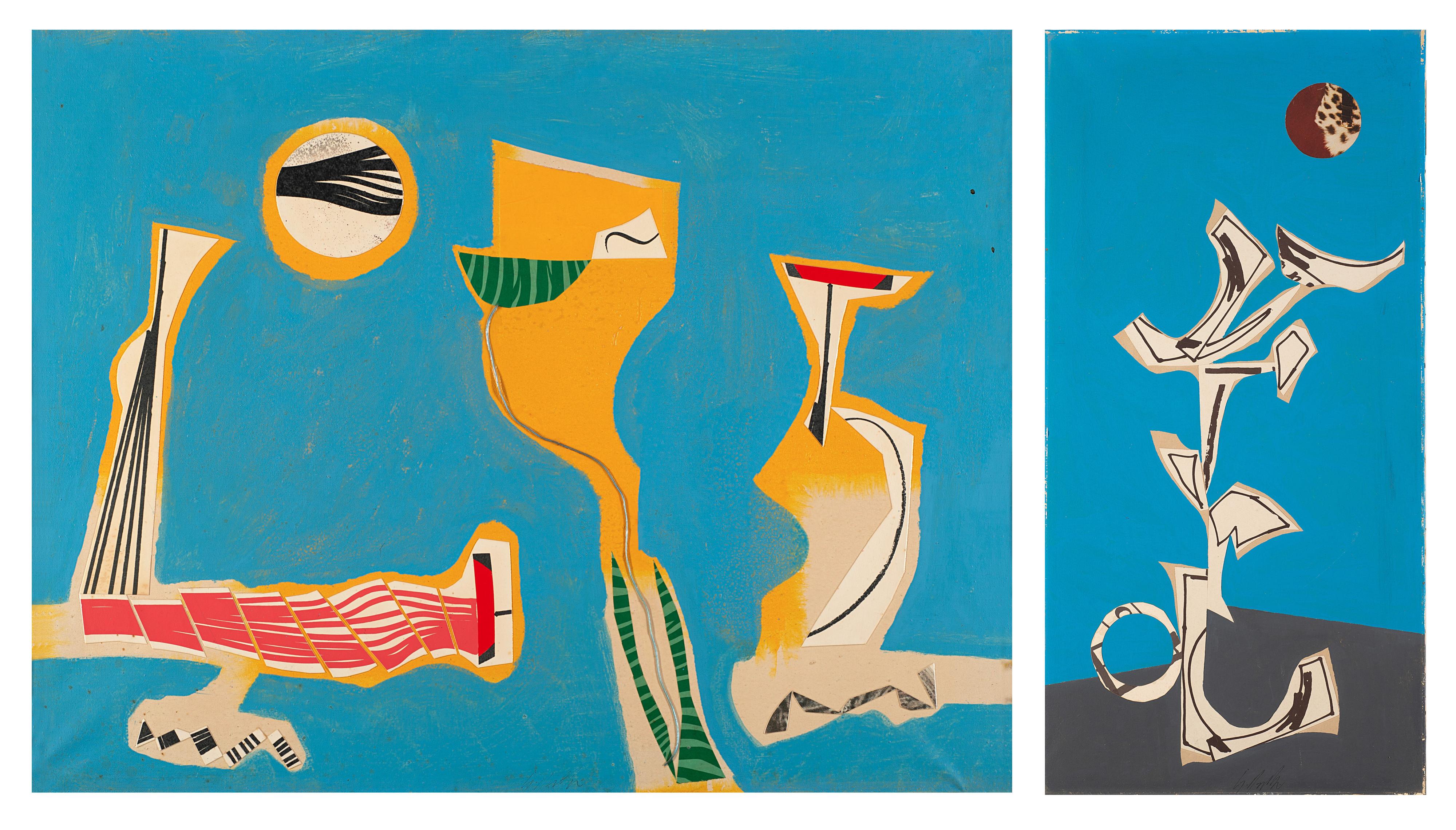 Sergio Dangelo - Lotto composto da due opere: