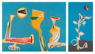 Sergio Dangelo - Lotto composto da due opere: