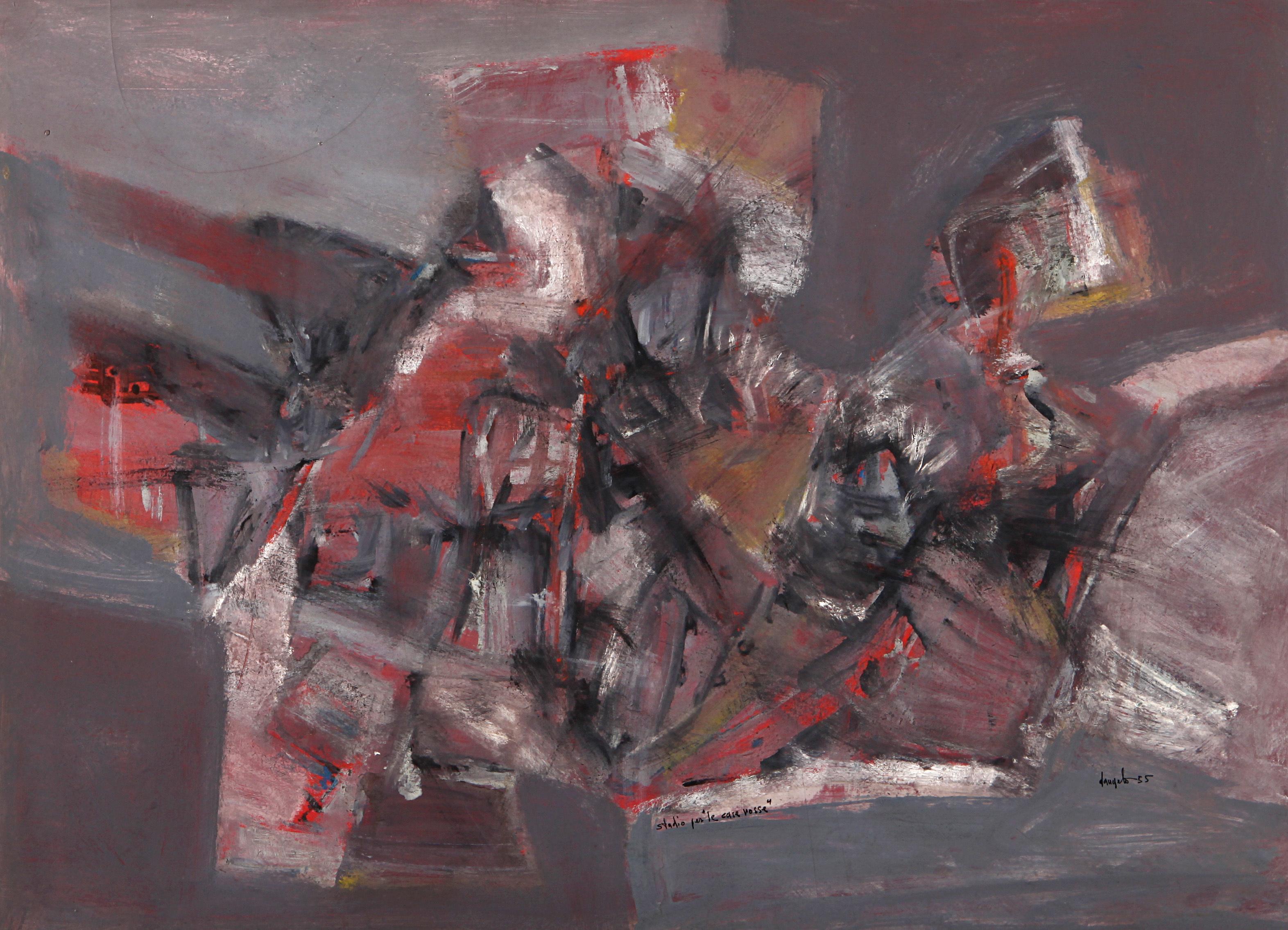 Sergio Dangelo - Studio per le case rosse