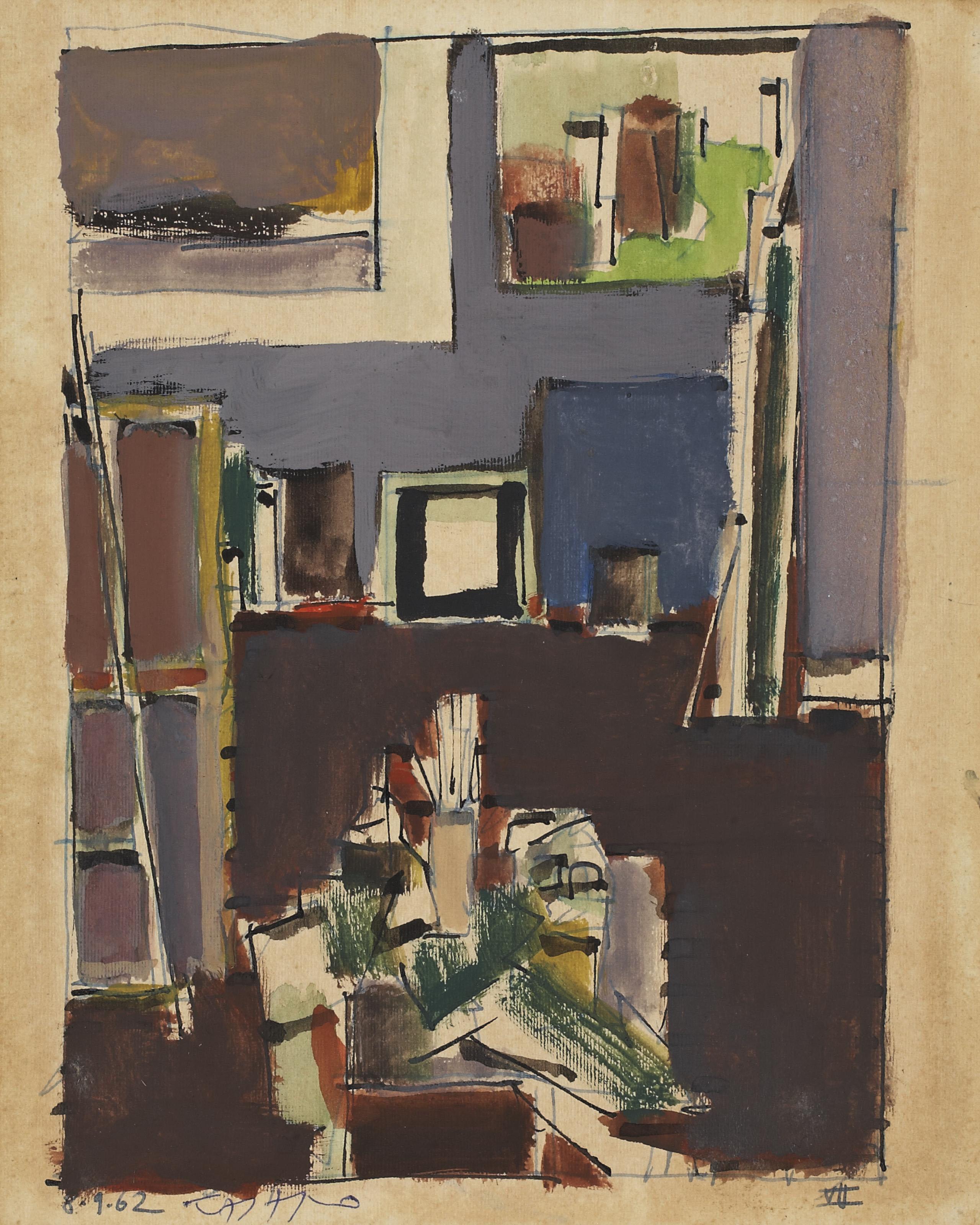 Sergio de Castro - Sans titre (Étude pour l\'Atelier)