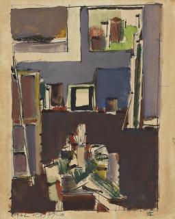 Sergio de Castro - Sans titre (Étude pour l\'Atelier)