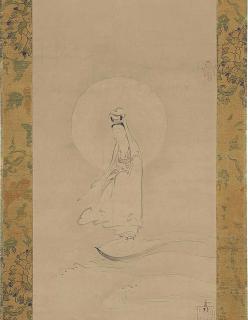 Sesson Shukei - One-petal Kannon (The Bodhisattva Kannon Crossing the Seat on a Lotus Petal)