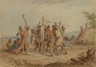 Seth Eastman - Striking the Post