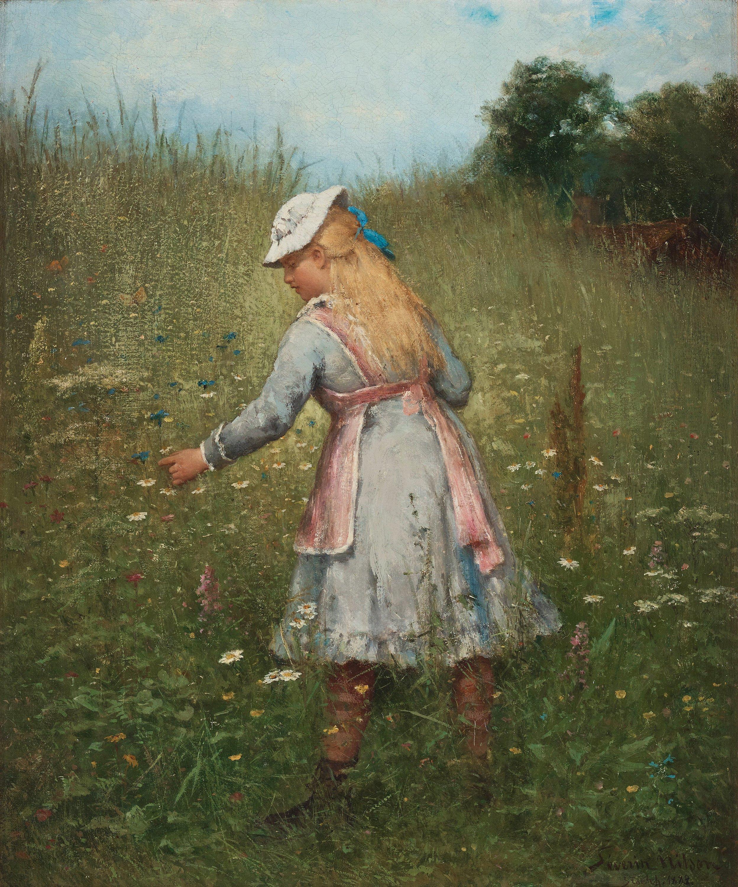 Severin Nilson - Girl on a meadow