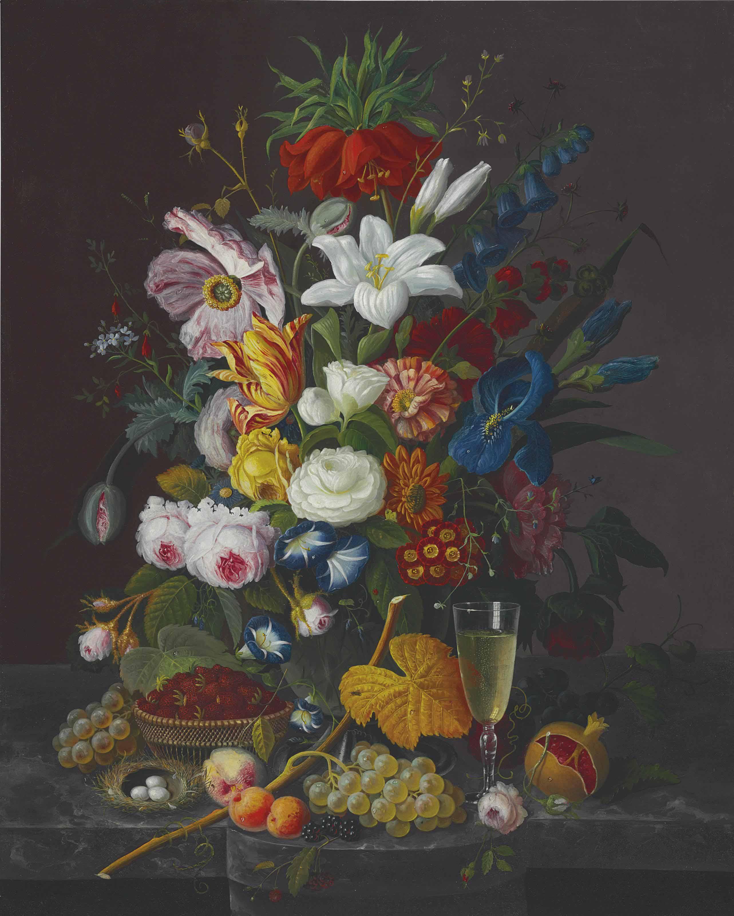 Severin Roesen - Floral Still Life