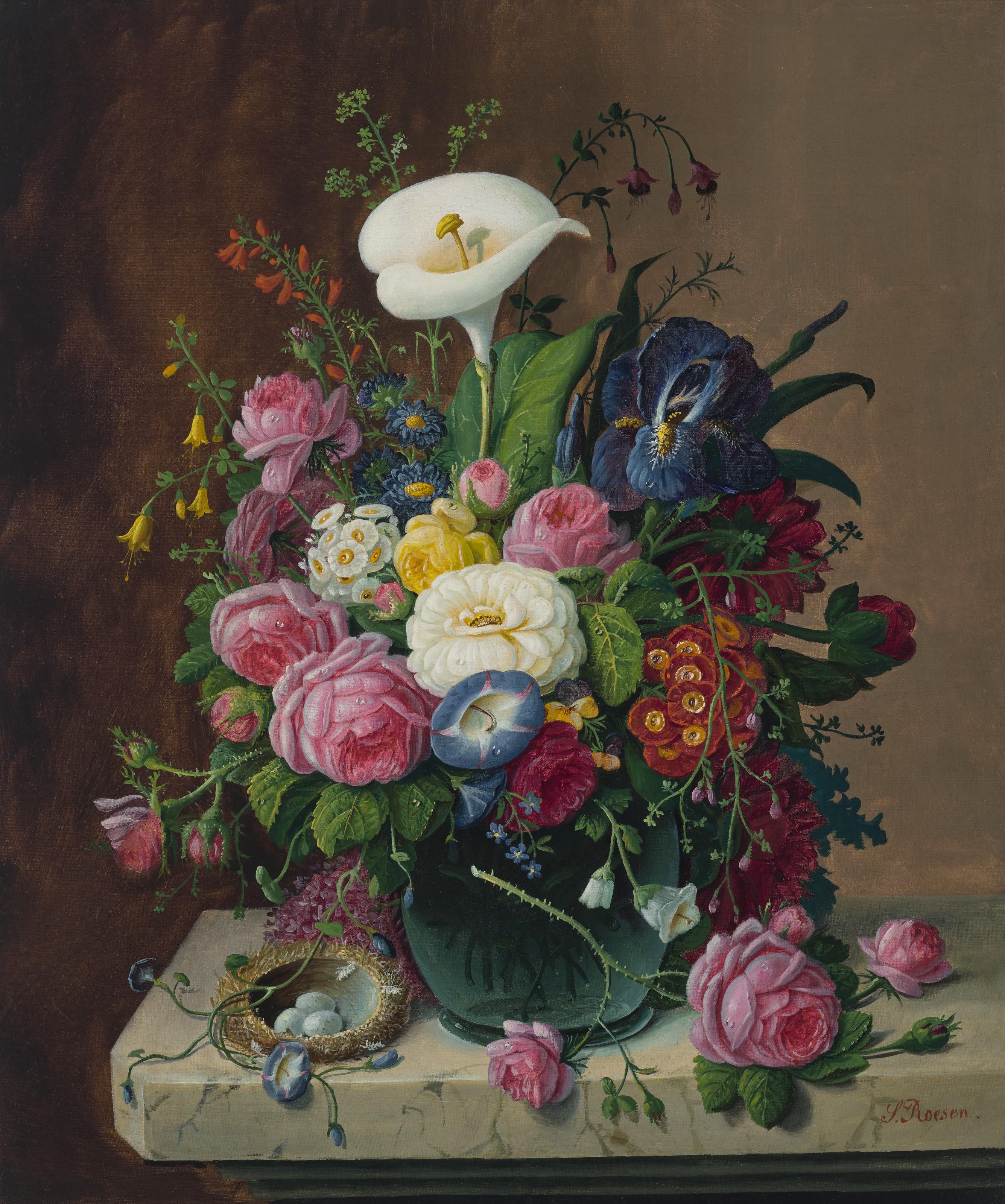 Severin Roesen - Floral Still Life