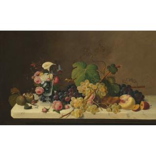 Severin Roesen - Flowers And Fruit