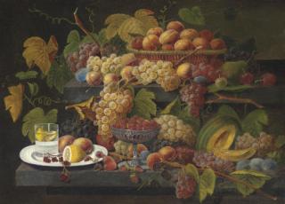 Severin Roesen - Fruit and Lemon Water