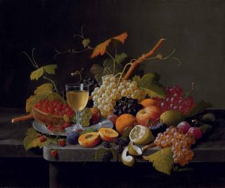 Severin Roesen - Still Life with Fruit