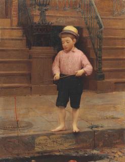 Seymour Joseph Guy - Boy Fishing at 58 ½ East 10th Street