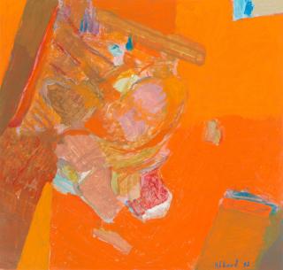 Shafic Abboud - Abstract Composition in Orange