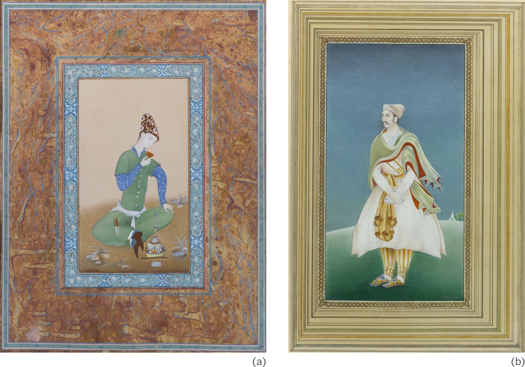 Shahzia Sikander - Untitled (A Youth With A Wine Cup); Untitled (A Courtier)