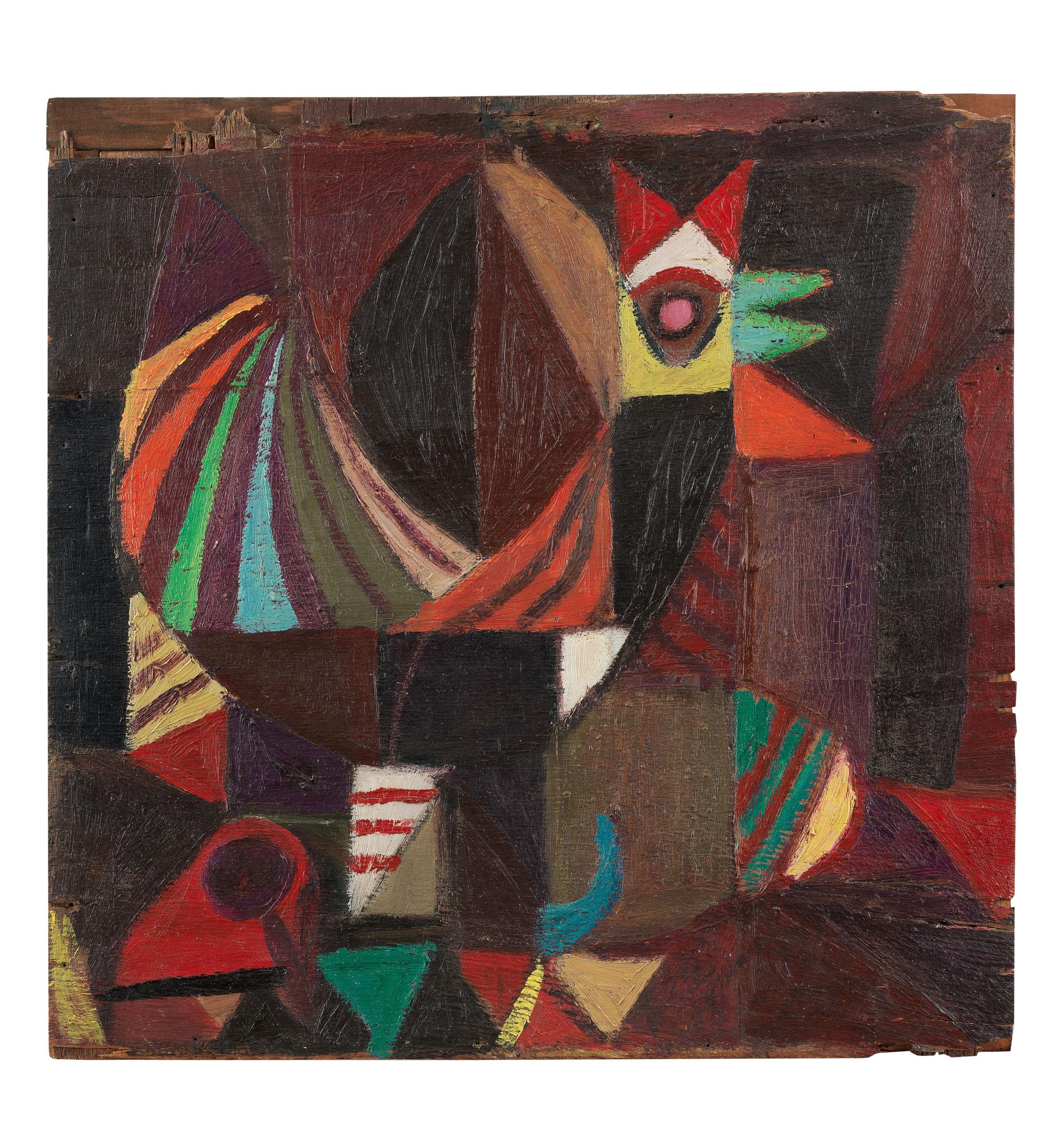 Shakir Hassan Al Said - Cubist Cockerel