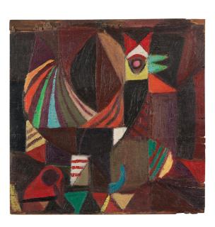 Shakir Hassan Al Said - Cubist Cockerel