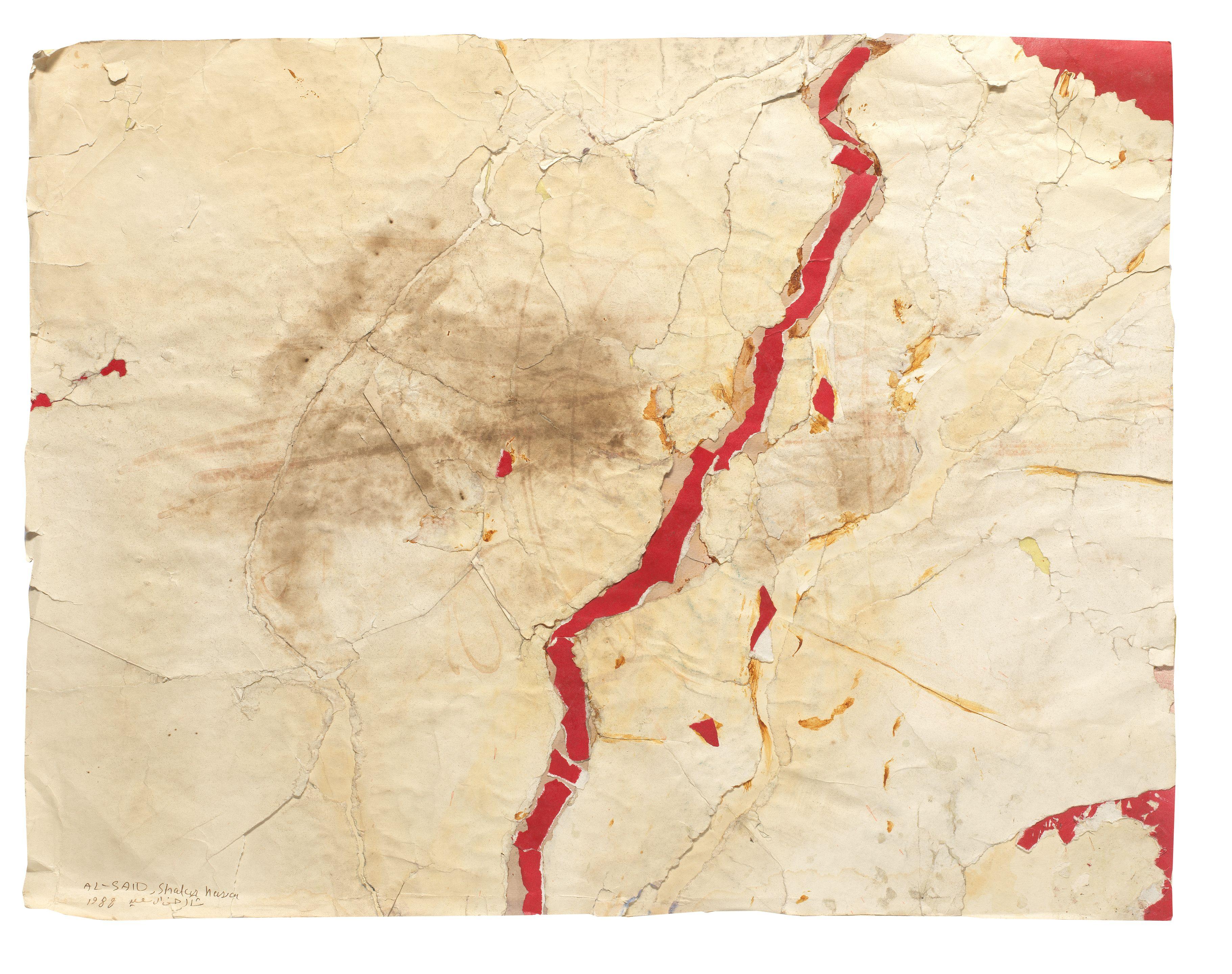 Shakir Hassan Al Said - Untitled (Red Line)