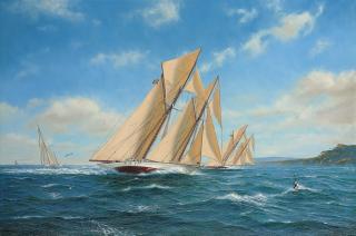 Shane Michael Couch - Adela in close quarters with an adversary, off Rocken End, Isle of Wight, 1905