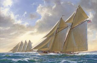 Shane Michael Couch - Atlantic and Katoura racing for the Cape May Cup, 16th September, 1915