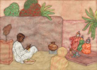 Shanti Panchal - Untitled (Puja Scene)