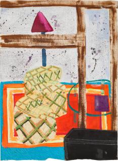 Shara Hughes - Blue Rug, Orange Rug